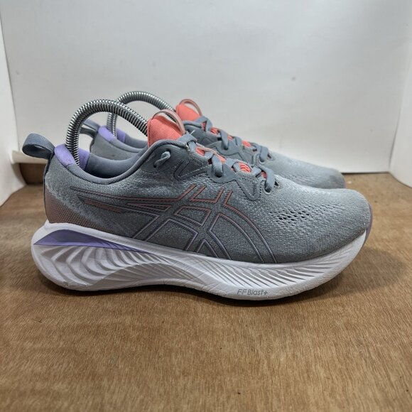 Asics Gel-Cumulus 25 Women Size 7.5 Shoes Gray Pink Running Sneaker 1012B441 - Picture 1 of 9